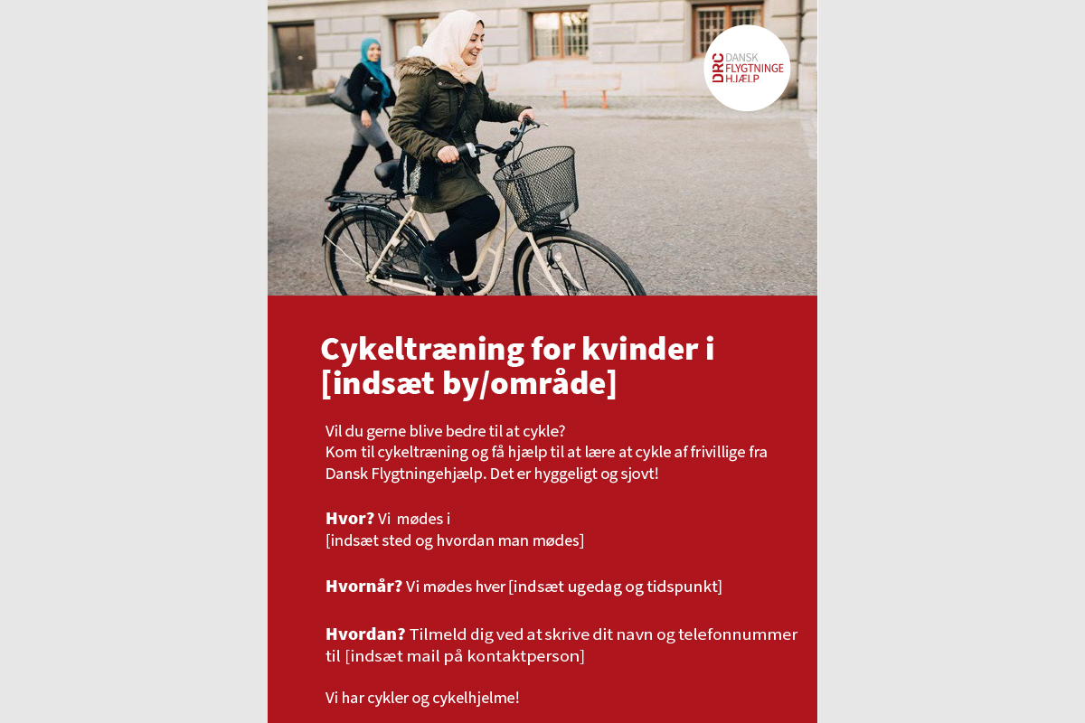 Skabeloner til cykeltræning: Plakat | Flyer | Opslag SoMe